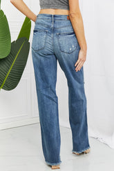 Judy Blue – Becka – Gerade Jeans in voller Größe mit mittelhohem Bund